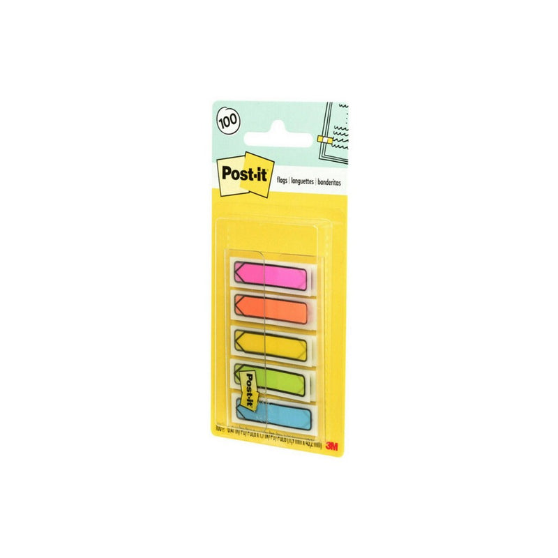 Post-it 100ct .47" Arrow Flags with On-the-Go Dispenser - Assorted Bright Colors