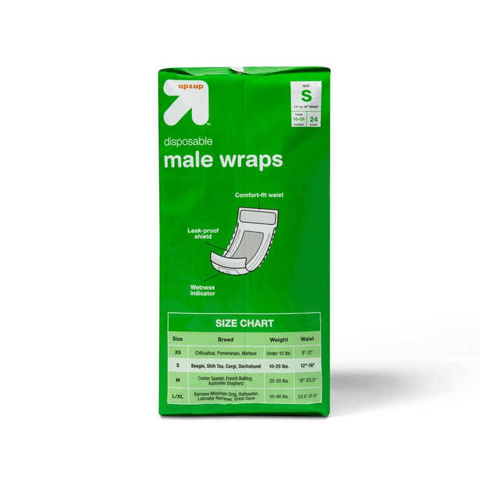 Male Wrap Dog Diapers - 24ct - S - up & up