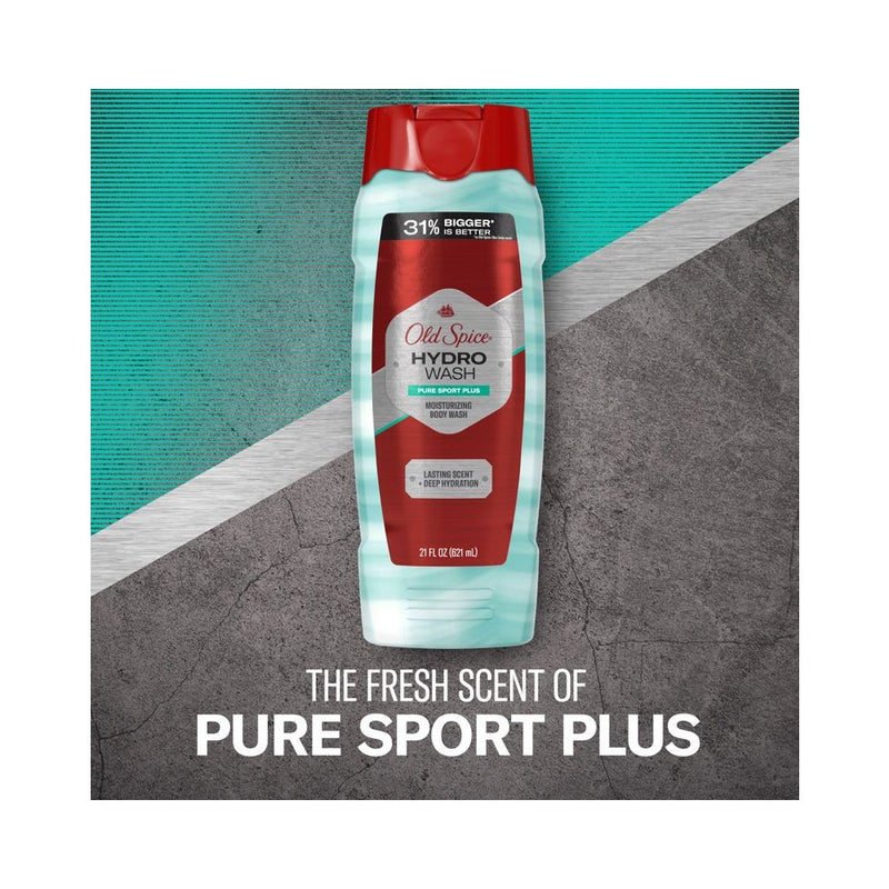 Old Spice Men's Moisturizing Hydro Body Wash - Pure Sport Plus - 21 fl oz