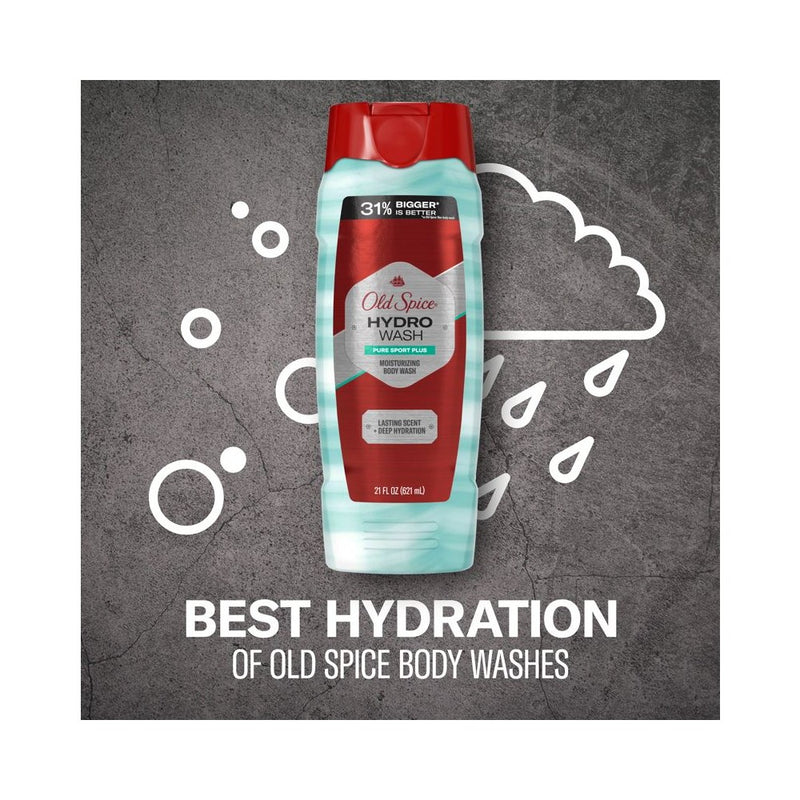 Old Spice Men's Moisturizing Hydro Body Wash - Pure Sport Plus - 21 fl oz