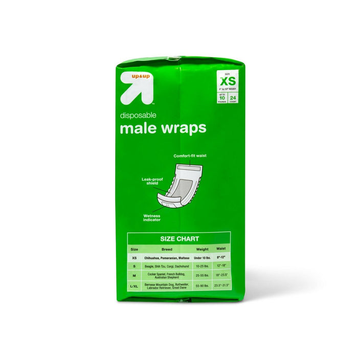 Male Wrap Dog Diapers - 24ct - XS - up & up