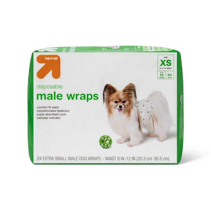Male Wrap Dog Diapers - 24ct - XS - up & up