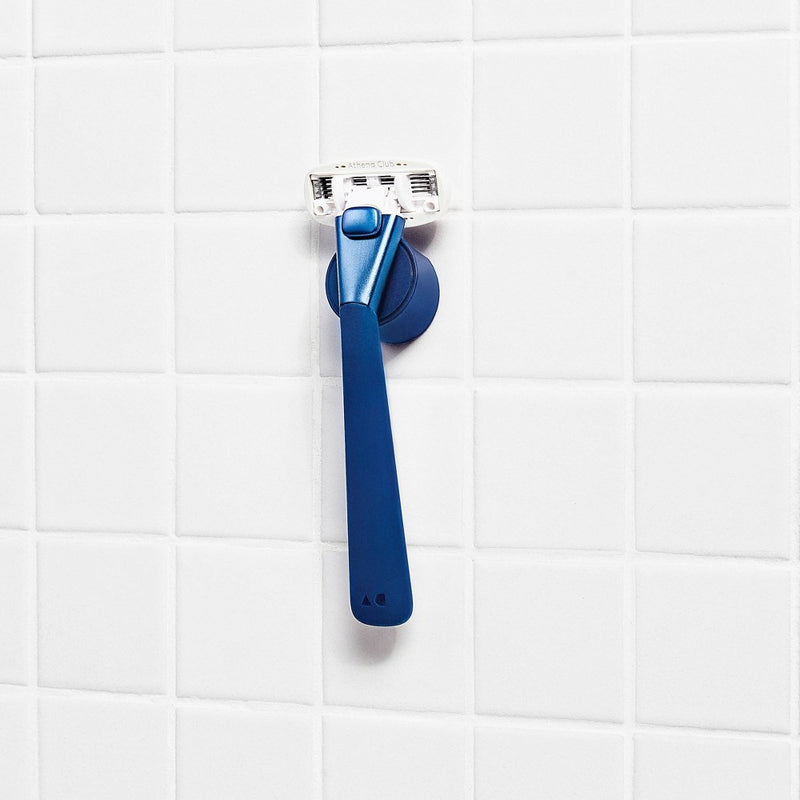 Athena 5-blade Women's Razor Kit - 1 Razor Handle, 2 Razor Blade Refills, Magnetic Hook - Midnight