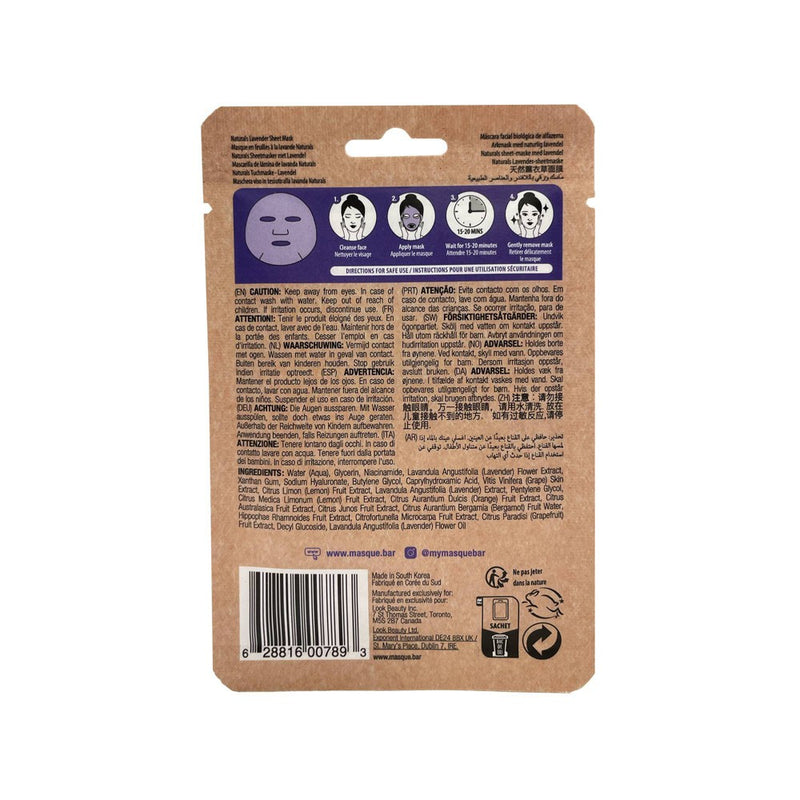 Masque Bar Naturals Lavender Face Sheet Mask - 0.6 fl oz