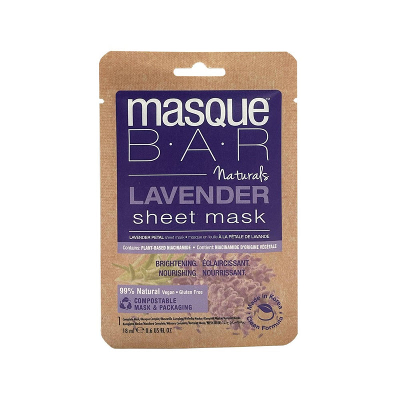 Masque Bar Naturals Lavender Face Sheet Mask - 0.6 fl oz