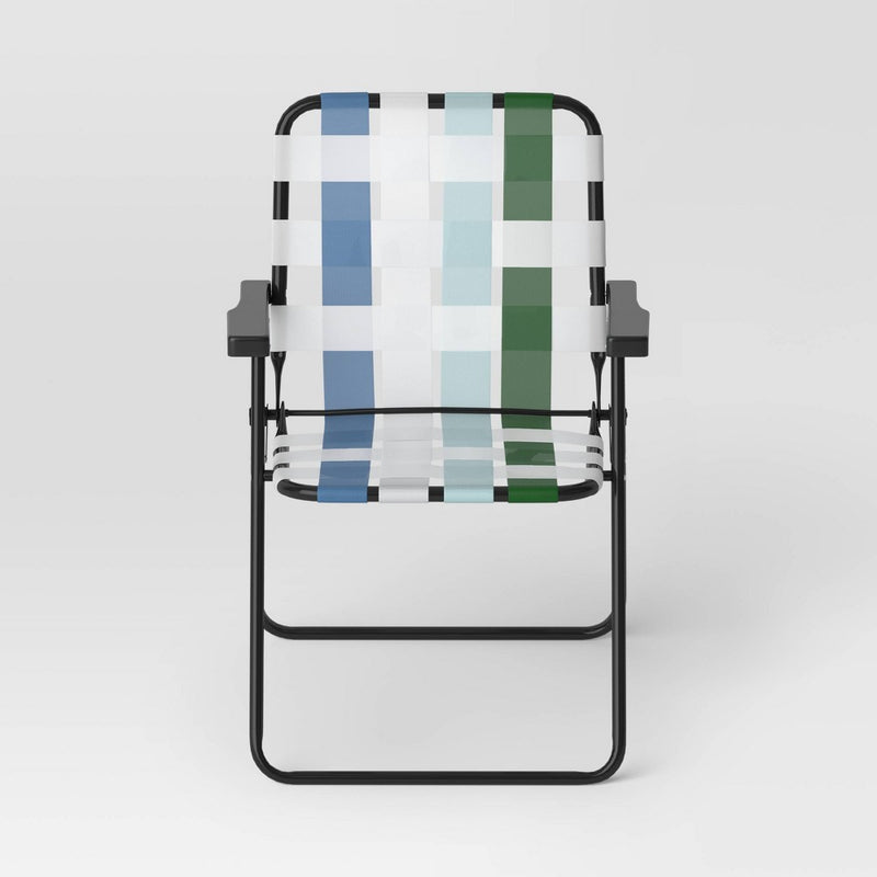 Webstrap Outdoor Portable Beach Chair Blue - Room Essentials (LOCAL PICKUP ONLY)