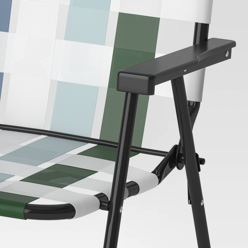 Webstrap Outdoor Portable Beach Chair Blue - Room Essentials (LOCAL PICKUP ONLY)