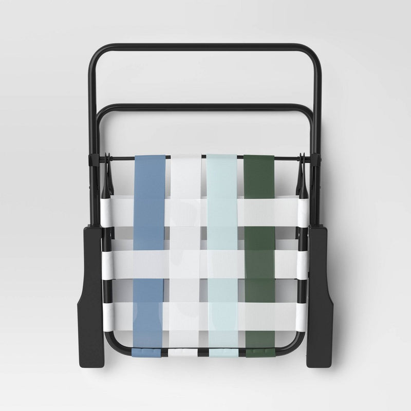 Webstrap Outdoor Portable Beach Chair Blue - Room Essentials (LOCAL PICKUP ONLY)