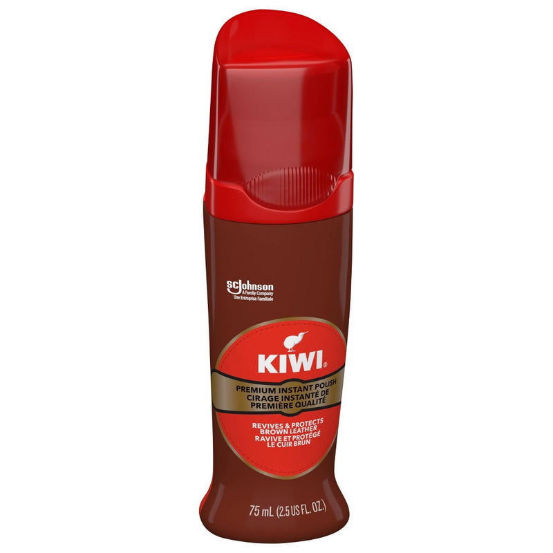 KIWI Instant Shine & Protect Liquid Shoe Polish Neutral Bottle with Sponge Applicator - 2.5oz