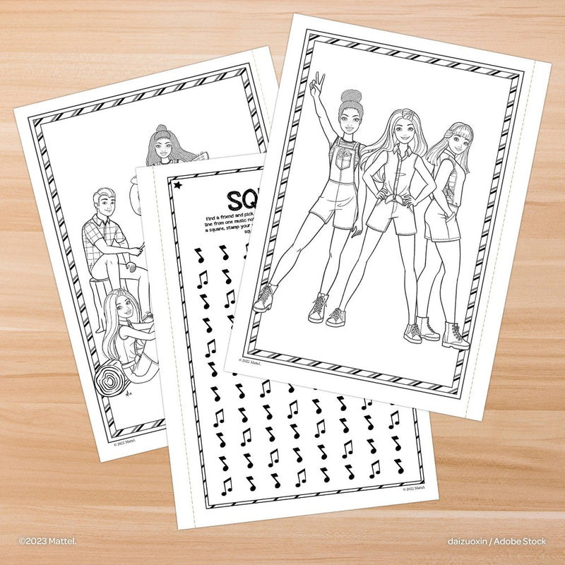 Barbie Coloring & Activity with Stamper Marker