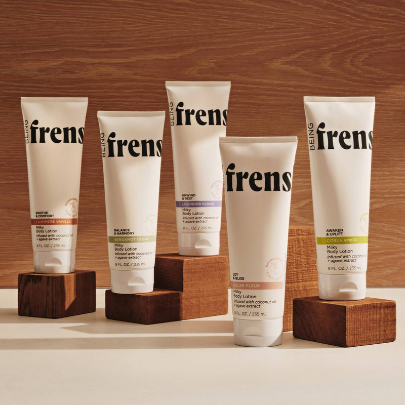 Being Frenshe Milky Hydrating Lotion for Dry Skin with Coconut Oil - Bergamot Cedar - 8 fl oz