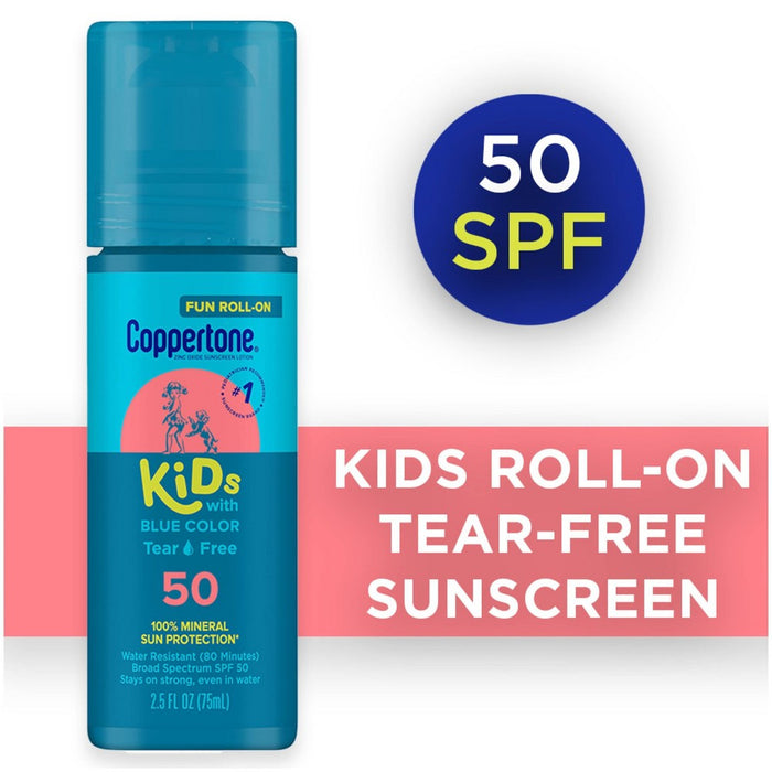 Coppertone Kids' Roll-On Sunscreen Lotion - SPF 50 - 2.5 fl oz