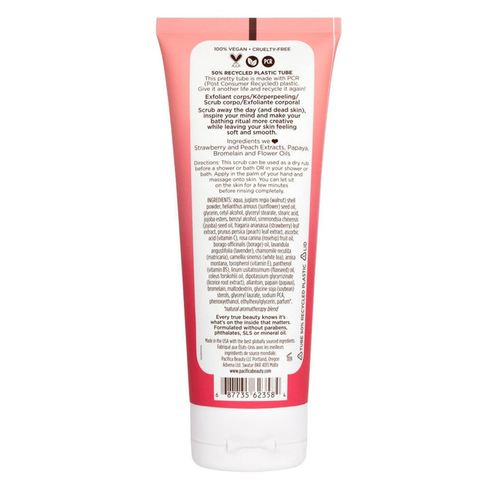 Pacifica Strawberry Peach & Jojoba Body Scrub - 6 fl oz