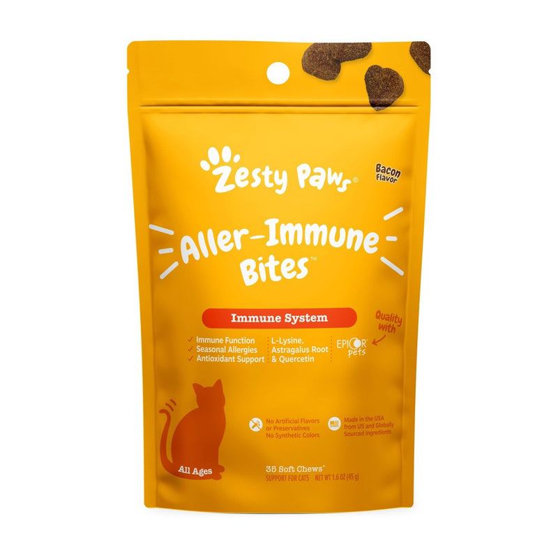 Zesty Paws Aller-Immune Cat Bites - Bacon - 35ct