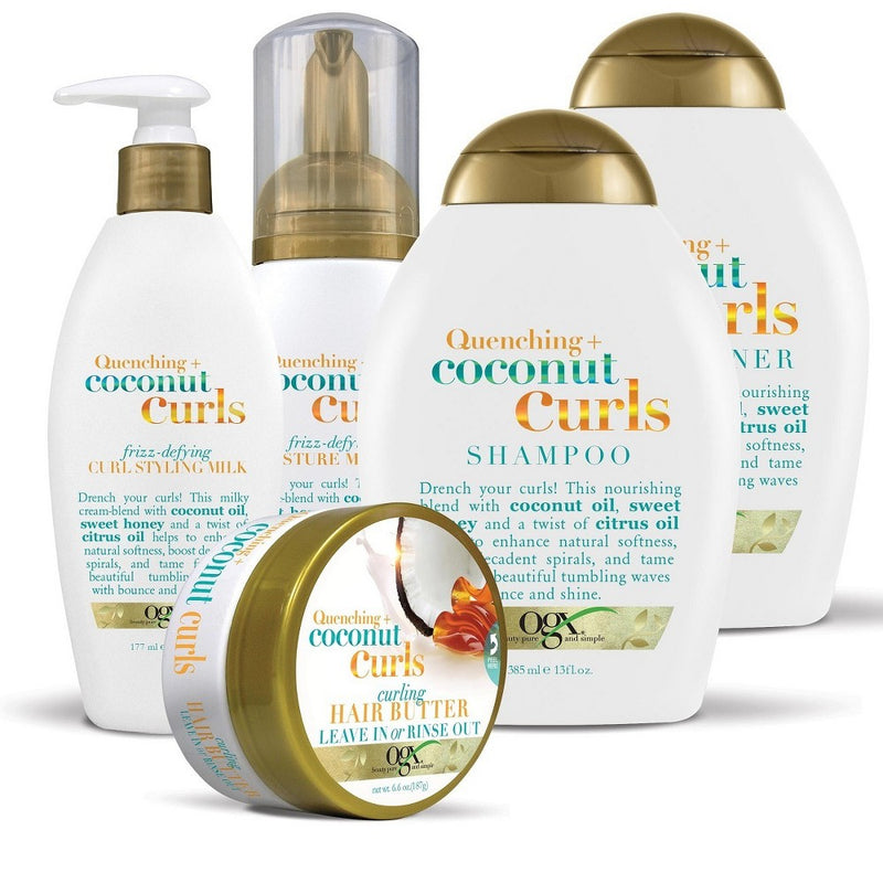 OGX Quenching+ Coconut Curls Conditioner with Coconut Oil, Citrus Oil & Honey - 13 fl oz
