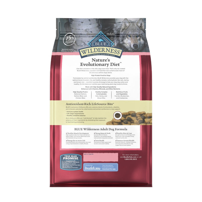 Blue Buffalo Wilderness High Protein Natural Adult Dry Dog Food plus Wholesome Grains with Salmon - 4.5lbs (LOCAL PICKUP ONLY)