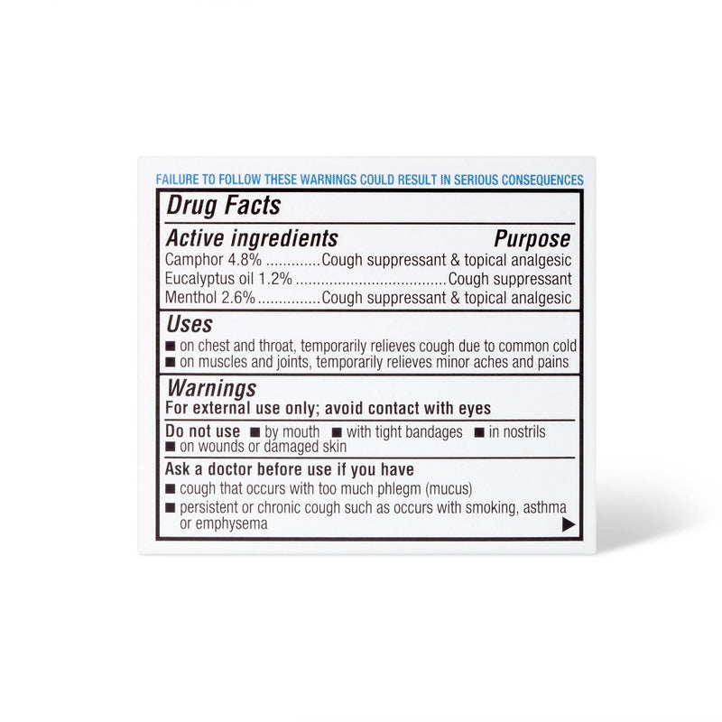 Cough Suppressant & Topical Analgesic Chest Rub Ointment - 1.76oz - up & up