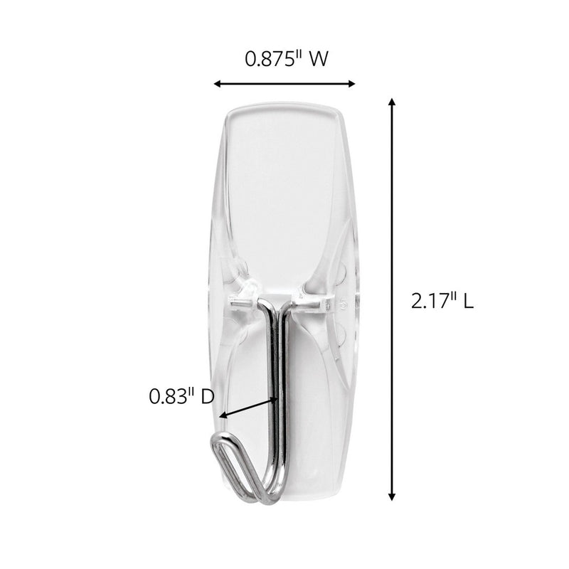 3M Command 6pk Clear Medium Wire Toggle Hooks with Clear Strips