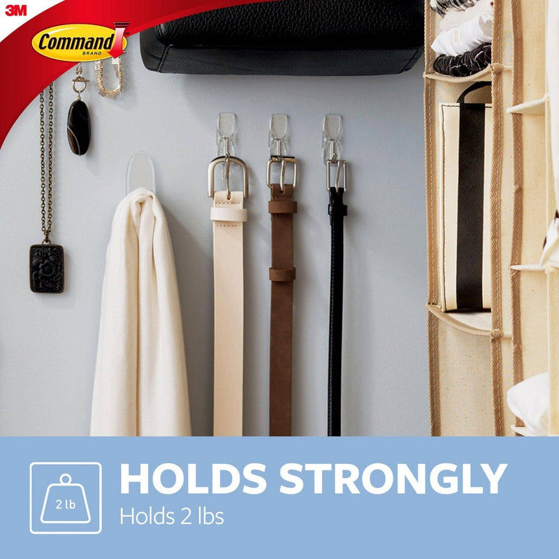 3M Command 6pk Clear Medium Wire Toggle Hooks with Clear Strips