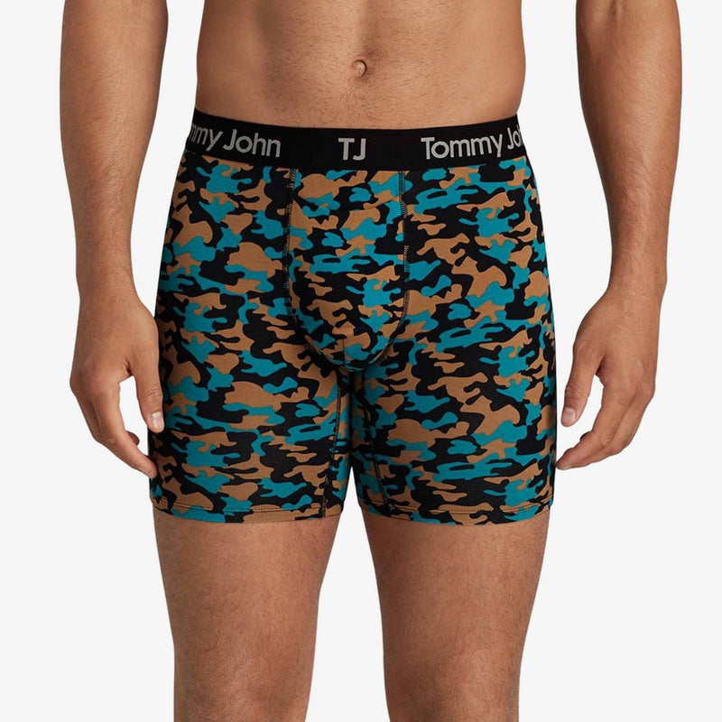 TJ | Tommy John Men's Camo Print 6" Boxer Briefs 2pk - Dark Green S