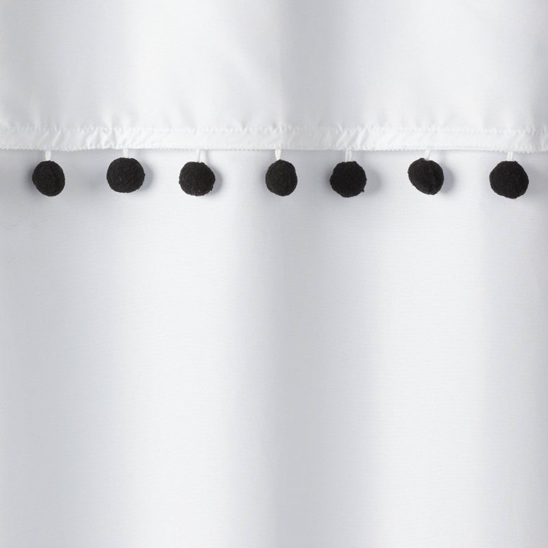84" Pom-Pom Blackout Valance Kids' Panel White/Black - Pillowfort