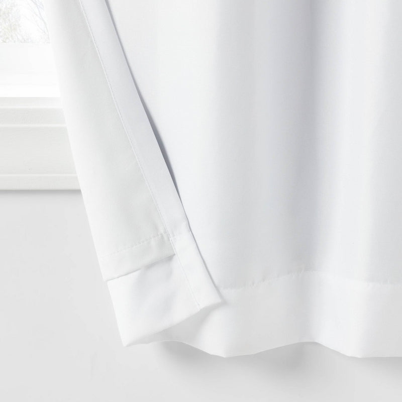 84" Pom-Pom Blackout Valance Kids' Panel White/Black - Pillowfort