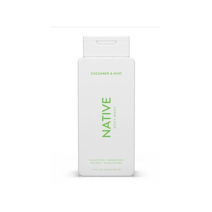 LOT OF 2 !! Native Body Wash - Cucumber & Mint - Sulfate Free - 18 fl oz