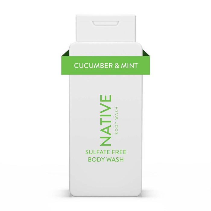 LOT OF 2 !! Native Body Wash - Cucumber & Mint - Sulfate Free - 18 fl oz
