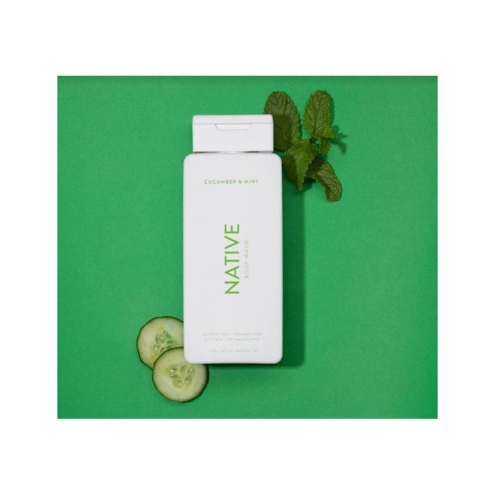 LOT OF 2 !! Native Body Wash - Cucumber & Mint - Sulfate Free - 18 fl oz