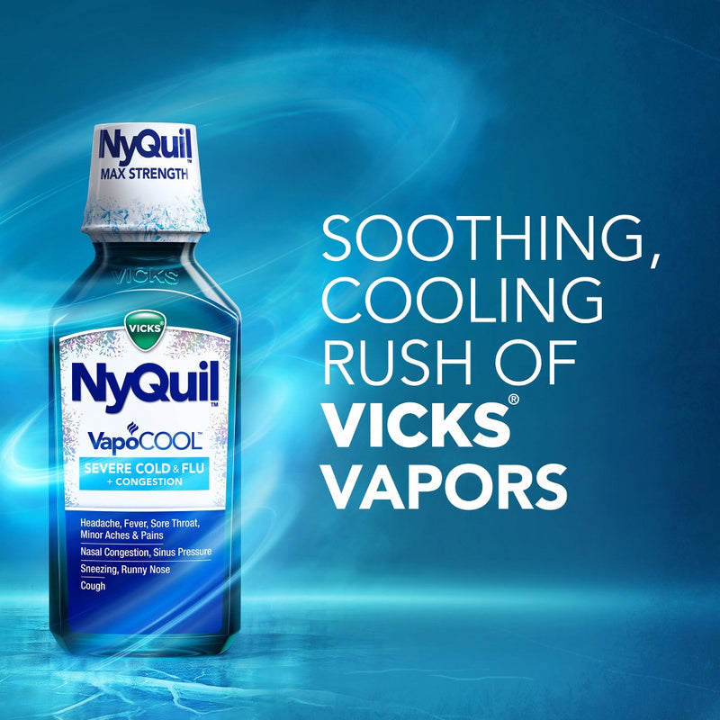 Vicks DayQuil & NyQuil Severe VapoCOOL Cold & Flu Medicine Liquid - 24 fl oz