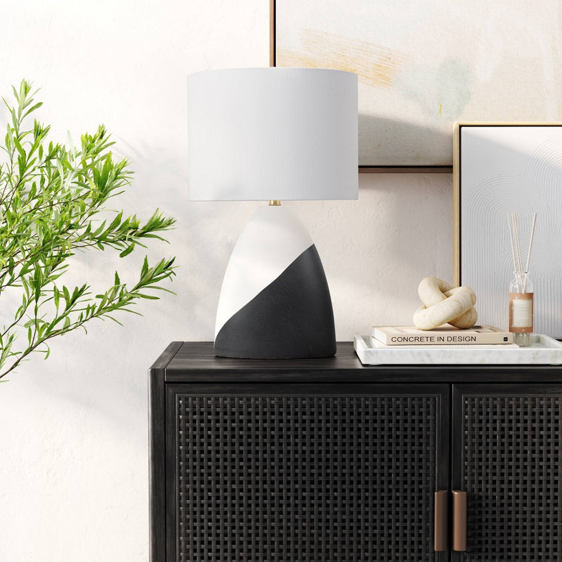 20.5"x12.5" Modern Table Lamp Black/White - Threshold (LOCAL PICKUP ONLY)