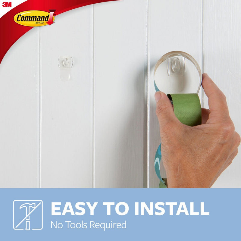 3M Command 18pk Mini Clear Hooks with Clear Strips
