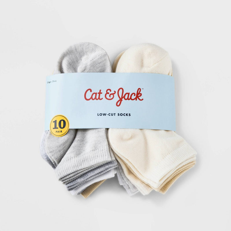 Baby Solid Low Cut Socks - Cat & Jack 6-12M