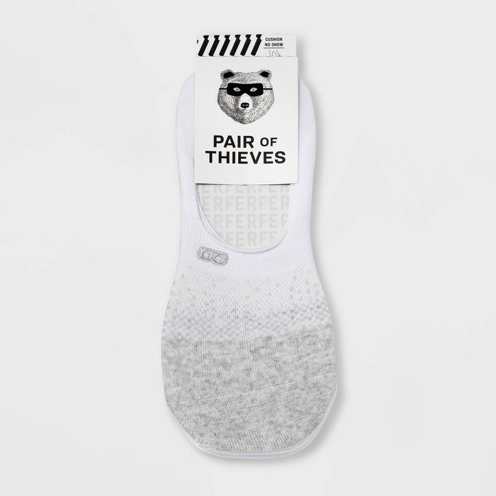 Pair of Thieves Men's Cushion No Show Socks 3pk - White 6-12
