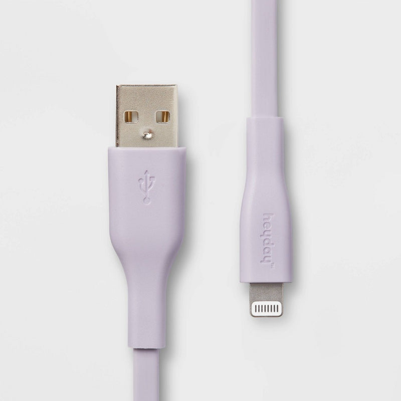 3' Lightning to USB-A Flat Cable - heyday Soft Purple