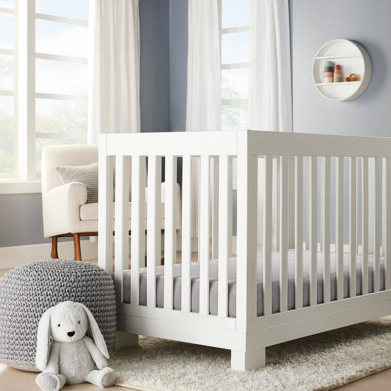 Plush Polyester Spandex Fitted Crib Sheet - Solid Gray - Cloud Island