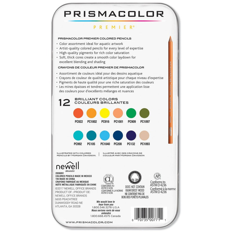Prismacolor Premier 12pk Colored Pencils - Under the Sea