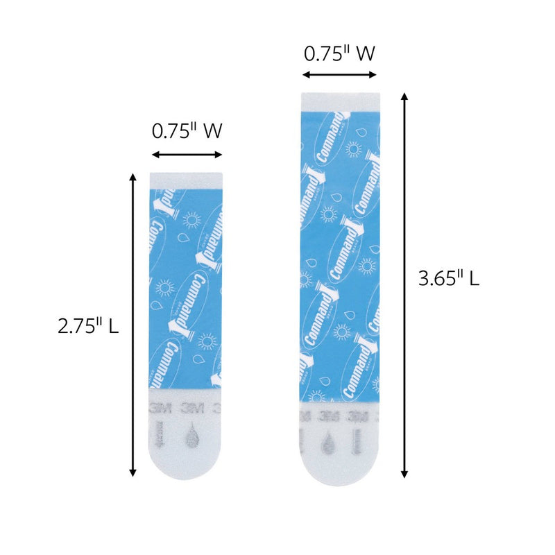 Command Water Resistant Refill Strips (2 Medium/4 Large Strips)