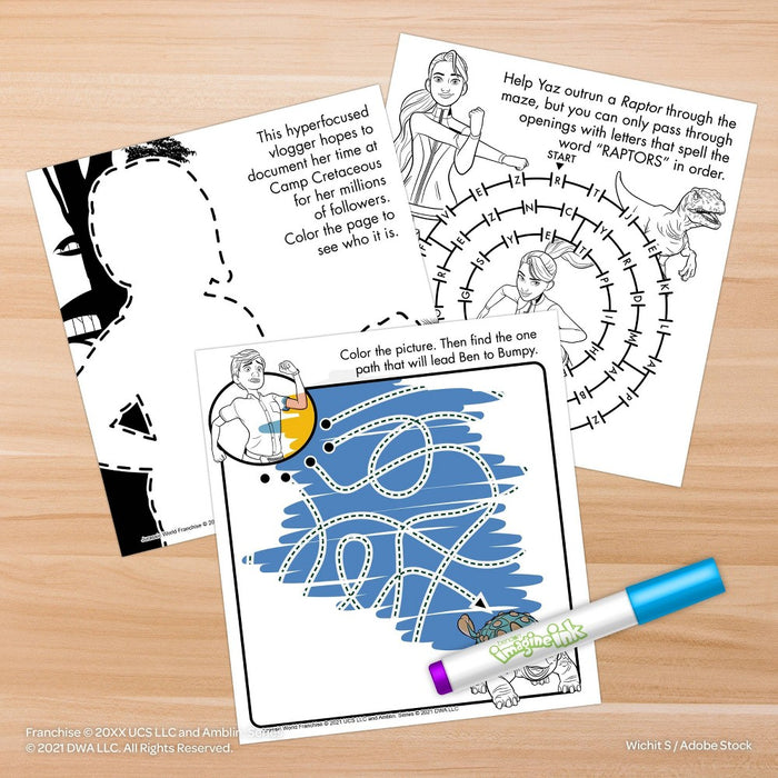 Jurassic World Camp Cretaceous Imagine Ink Book