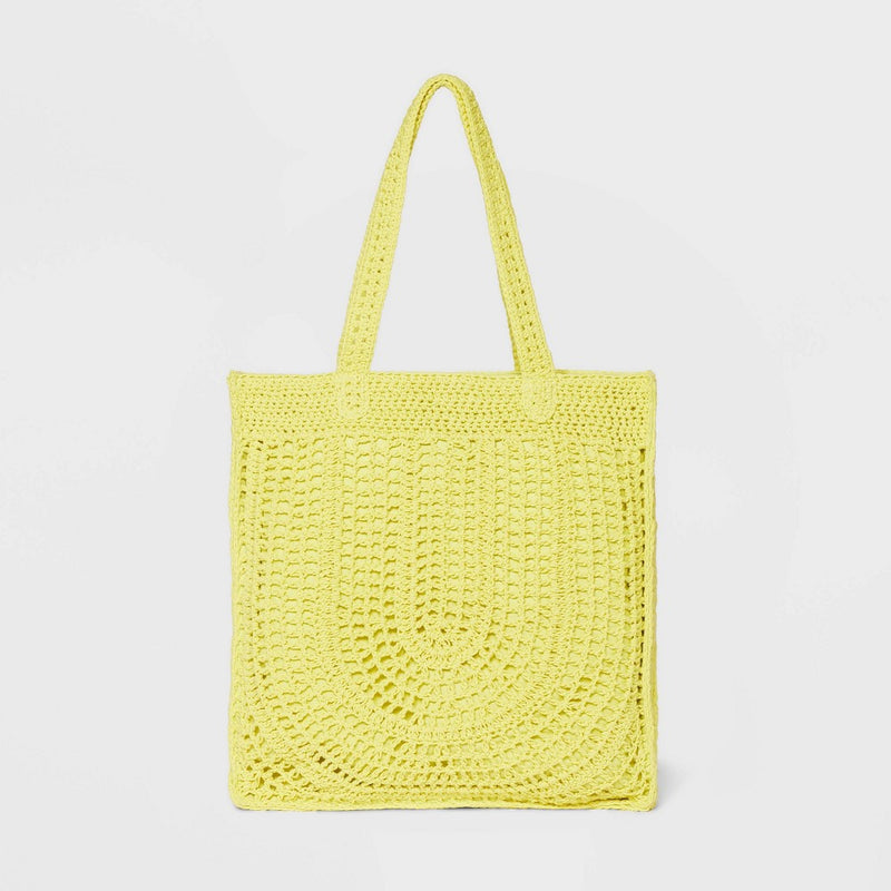 Crochet Tote Handbag - Universal Thread Lemon Yellow