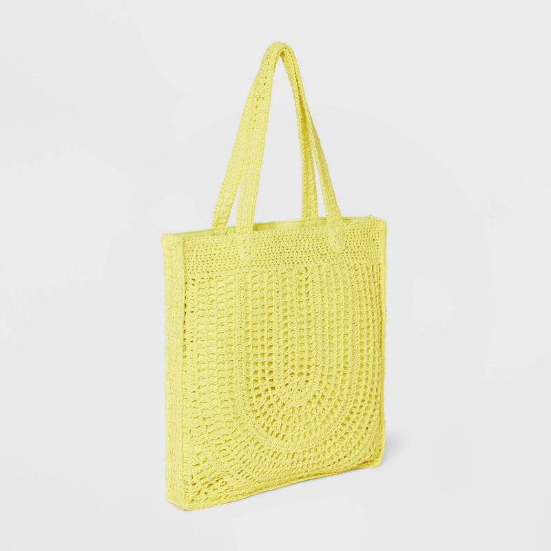 Crochet Tote Handbag - Universal Thread Lemon Yellow