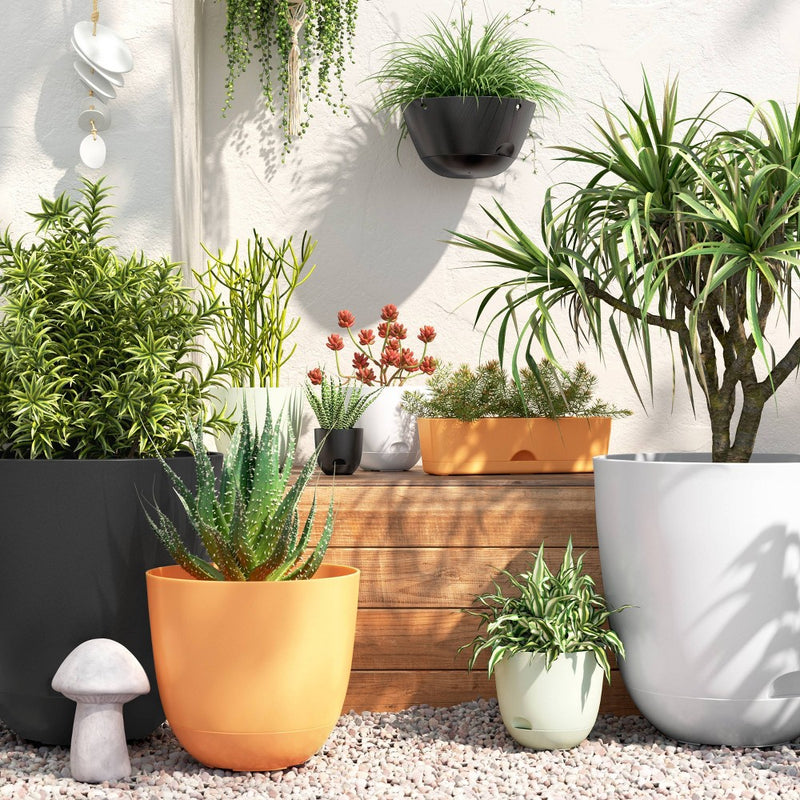 Self-Watering Plastic Indoor Outdoor Planter Pot White 20"x20" - Room Essentials