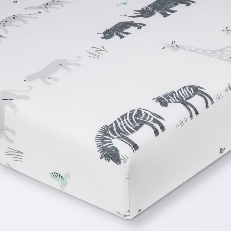 Fitted Crib Sheet - Cloud Island Two by Two Animals