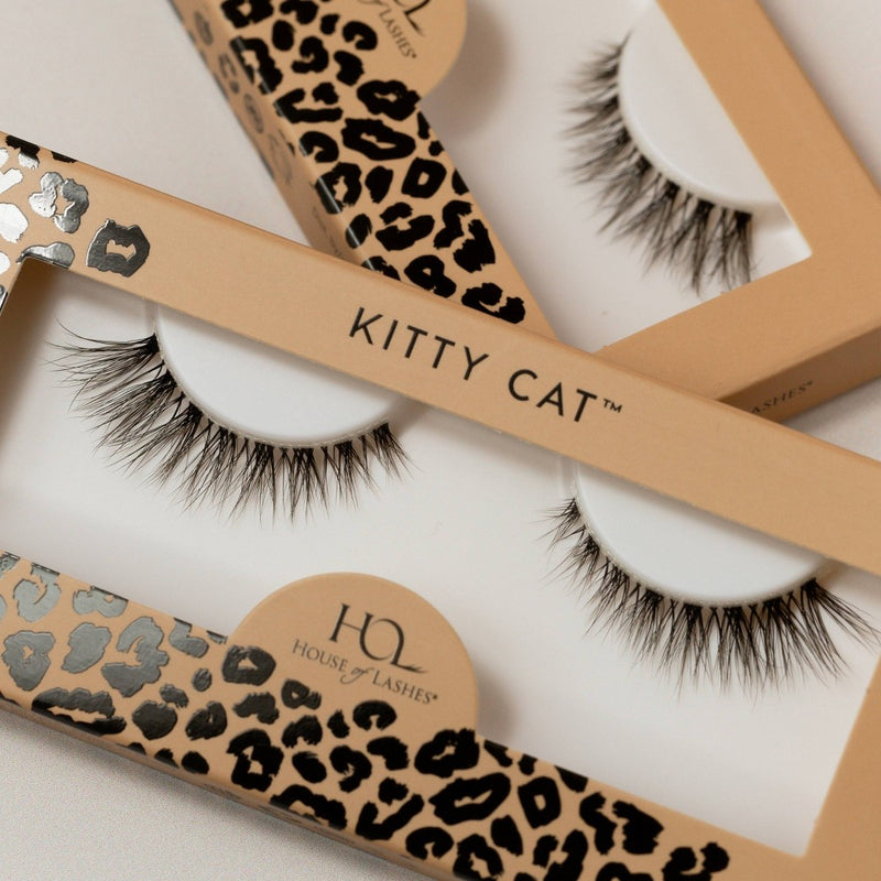 House of Lashes Kitty Cat Natural Volume 100% Cruelty-Free Faux Silk Fibers False Eyelashes - 1pr