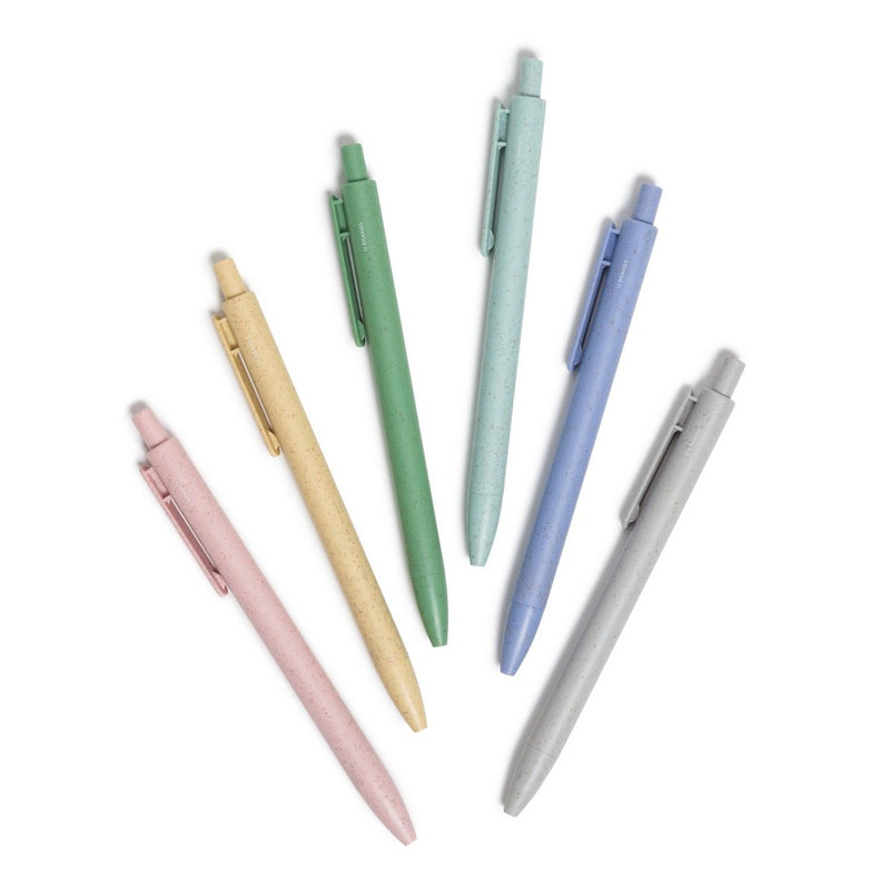 U Brands U-Eco 6pk Ballpoint Pens Core Speckle 0.7mm Black Ink