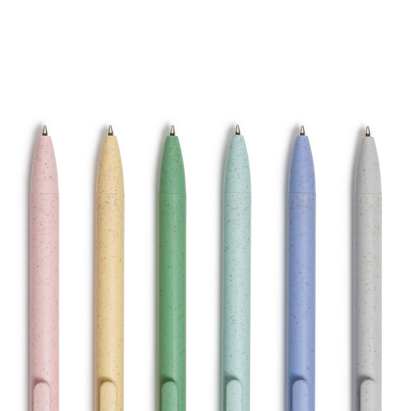 U Brands U-Eco 6pk Ballpoint Pens Core Speckle 0.7mm Black Ink