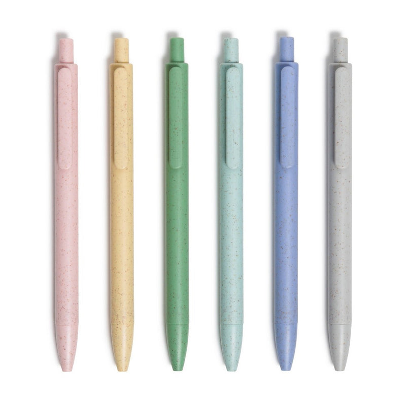 U Brands U-Eco 6pk Ballpoint Pens Core Speckle 0.7mm Black Ink