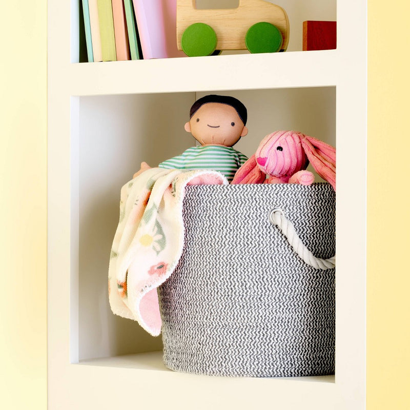 Medium Round Coiled Rope Decorative Basket - Cloud Island
