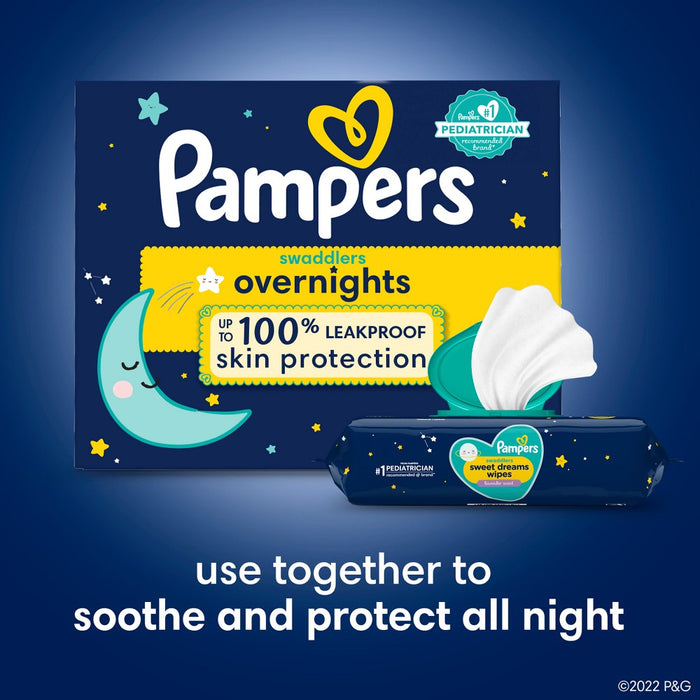 Pampers Swaddlers Overnight Diapers Enormous Pack - Size 7 - 60ct