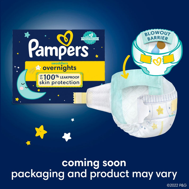 Pampers Swaddlers Overnight Diapers Enormous Pack - Size 7 - 60ct